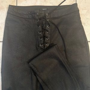 Forever 21 Lace Up Jeggings